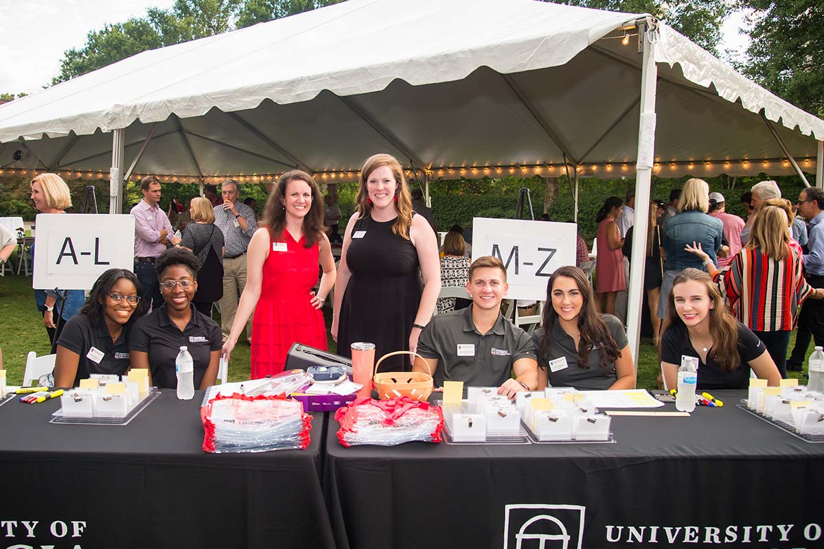 UGA students and staff at Parents Leadership Council Fall 2018 event
